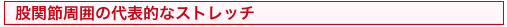 股関節周囲の代表的なストレッチ 